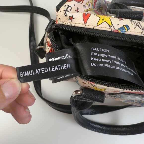 Loungefly The Little Mermaid Crossbody Satchel Purse Disney Tattoo Graffiti - Picture 10 of 13